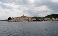 Geschlossene Stadt von Korčula. Klicken, um das Bild zu vergrößern.