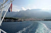 La ville de Makarska en Croatie. La baie de Makarska. Cliquer pour agrandir l'image.