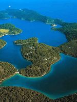 Island of Mljet seen of the sky. Click to enlarge the image.