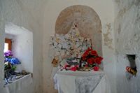 La ville de Polače, île de Mljet en Croatie. Chapelle votive Saint-Benoît. Cliquer pour agrandir l'image.
