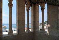 L'intérieur du campanile de la cathédrale de Split. Cliquer pour agrandir l'image.
