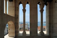 O interior do campanile da catedral de Split. Clicar para ampliar a imagem.