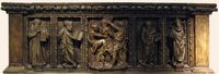 Le sarcophage de saint Anastase, cathédrale de Split (auteur SpeedyGonsales). Cliquer pour agrandir l'image.