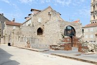 Musée ethnographique et cathédrale de Split. Cliquer pour agrandir l'image.
