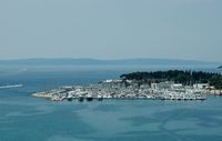 La presqu'île de Marjan à Split en Croatie. Le port de plaisance de Split. Cliquer pour agrandir l'image.