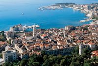 Die alte Stadt von Split (Autor E. Coli). Klicken, um das Bild zu vergrößern.