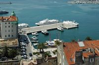 La ville de Split en Croatie. La capitainerie du port de Split. Cliquer pour agrandir l'image.
