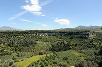 Le site archéologique d'Eleutherne en Crète. Le vallon d'Agia Kiriaki vu depuis l'acropole. Cliquer pour agrandir l'image dans Adobe Stock (nouvel onglet).