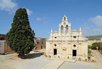 Le village d'Adele en Crète. L'église du monastère d'Arkadi. Cliquer pour agrandir l'image dans Adobe Stock (nouvel onglet).