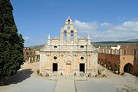 Le village d'Adele en Crète. L'église du monastère d'Arkadi. Cliquer pour agrandir l'image dans Adobe Stock (nouvel onglet).