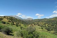 Le village de Fourfouras en Crète. La vallée d'Amari vue depuis les environs de Kouroutes. Cliquer pour agrandir l'image dans Adobe Stock (nouvel onglet).