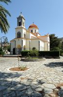 Le village de Néapolis en Crète. L'église du village de Fourni. Cliquer pour agrandir l'image dans Adobe Stock (nouvel onglet).