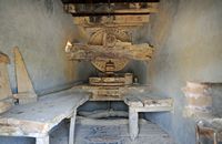Le village de Palékastro en Crète. Mécanisme de l'ancien moulin à huile du monastère de Moni Toplou. Cliquer pour agrandir l'image dans Adobe Stock (nouvel onglet).