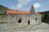 Le village de Patsianos en Crète. L'église Notre-Dame à Kallikratis. Cliquer pour agrandir l'image dans Adobe Stock (nouvel onglet).