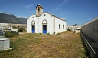 Le village de Patsianos en Crète. L'église Saint-Charalampe à Frangokastello. Cliquer pour agrandir l'image dans Adobe Stock (nouvel onglet).