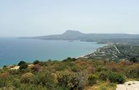 La cité antique d'Aptera en Crète. Le golfe de l'Almyros vu depuis le château d'Aptera. Cliquer pour agrandir l'image dans Adobe Stock (nouvel onglet).
