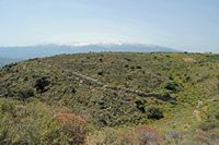 La cité antique d'Aptera en Crète. La muraille nord-est vue depuis le château. Cliquer pour agrandir l'image dans Adobe Stock (nouvel onglet).