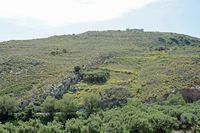 La cité antique d'Aptera en Crète. Le château d'Aptera vu depuis la forteresse d'Itzeddin. Cliquer pour agrandir l'image dans Adobe Stock (nouvel onglet).