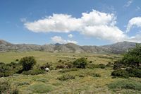 La ville d’Anogia en Crète. Le plateau du Nida vu depuis la taverne Analipsis. Cliquer pour agrandir l'image dans Adobe Stock (nouvel onglet).