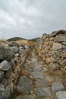 La côte nord de la commune d’Iérapétra en Crète. Rue du quartier B des ruines de Gournia. Cliquer pour agrandir l'image dans Adobe Stock (nouvel onglet).