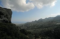 La ville d’Iérapétra en Crète. Le rocher de Kastellos à Kalamafka. Cliquer pour agrandir l'image dans Adobe Stock (nouvel onglet).
