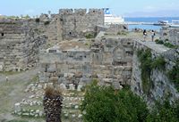 Neratzia Kos Castle - The south-east tower of the inner wall to the outer wall built - Click to enlarge in Adobe Stock (new tab)