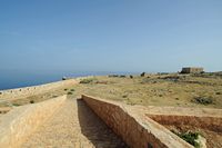 La forteresse de Réthymnon en Crète. La rampe d'accès au cavalier du semi-bastion Saint-Luc. Cliquer pour agrandir l'image dans Adobe Stock (nouvel onglet).