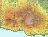 Les Montagnes Blanches en Crète. Carte géographique des Montagnes Blanches. Cliquer pour agrandir l'image.