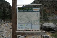 Les Montagnes Blanches en Crète. Carte du Parc national. Cliquer pour agrandir l'image.