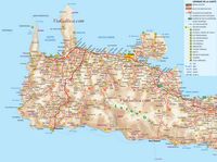 Le département de La Canée en Crète. Carte du département de La Canée. Cliquer pour agrandir l'image.