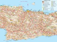 Le département d'Héraklion en Crète. Carte du département d'Héraklion. Cliquer pour agrandir l'image.