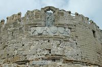 La tour Saint-Nicolas à Rhodes. Cliquer pour agrandir l'image.