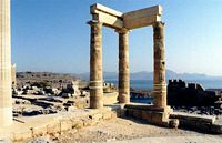 Templo de Athéna Lindia a Lindos. Haga clic para ampliar la imagen.