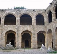 Courtyard of the Hospital of the Knights in Rhodes. Click to enlarge the image.