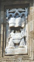 Antoine Fluvian arms on the facade of the Hospital of the Knights in Rhodes. Click to enlarge the image.