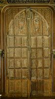 Porte intérieure en bois de cèdre de l'Hôpital des Chevaliers à Rhodes (Collection Château de Versailles). Cliquer pour agrandir l'image.