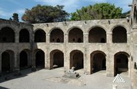 Arcades of the Hospital of the Knights in Rhodes. Click to enlarge the image.