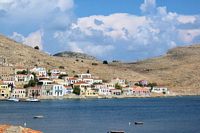 Het eiland Chalki in Rhodos. Klikken om het beeld te vergroten.