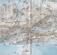 L’île de Chalki dans le Dodécanèse. Carte topographique. Cliquer pour agrandir l'image.