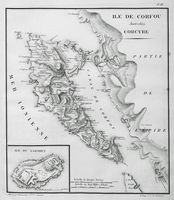 Connaissance de l'île de Corfou. Carte de Corfou (Desmadryl, 1823). Cliquer pour agrandir l'image.