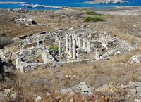 Le mont Cynthe à Délos en Grèce. La Maison de l'Inopos (auteur Olaf Tausch). Cliquer pour agrandir l'image.