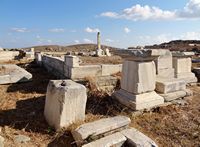 Le sanctuaire d'Apollon à Délos en Grèce. Le prytanée (auteur Olaf Tausch). Cliquer pour agrandir l'image.