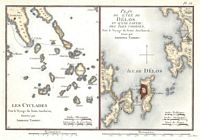 L'île de Délos. Carte d'Ambroise Tardieu de 1925. Cliquer pour agrandir l'image.