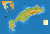 Carte de l'île de Kos. Cliquer pour agrandir l'image.