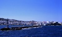 L'île de Mykonos. Le port de Mykonos. Cliquer pour agrandir l'image.