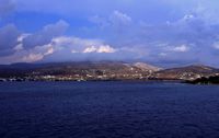 L'île de Paros en Grèce. Vue à partir d'Antiparos. Cliquer pour agrandir l'image.