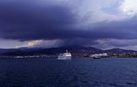 L'île de Paros en Grèce. Orage sur Paros. Cliquer pour agrandir l'image.