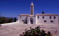 L'île de Spétses en Grèce. L'église cathédrale Saint-Nicolas. Cliquer pour agrandir l'image.