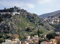 View of the castle on the island of Symi. Click to enlarge the image.