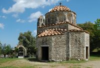 Le monastère Saint-Nicolas-Fountoukli à Rhodes. Cliquer pour agrandir l'image.